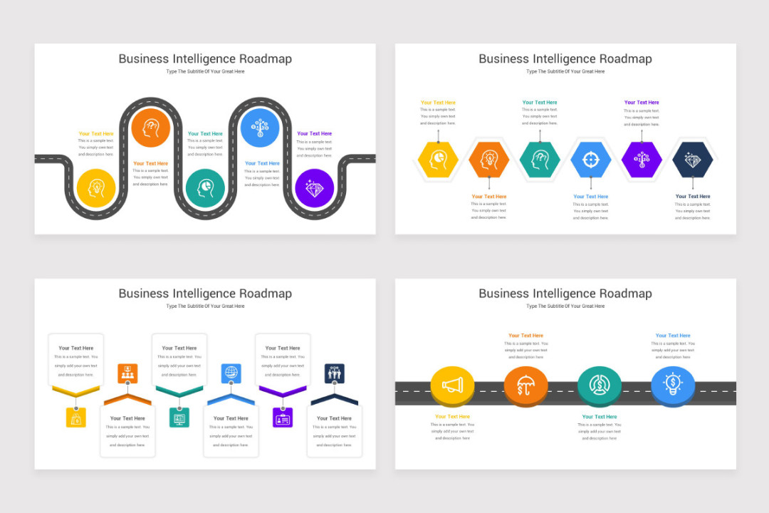 Business Intelligence Roadmap PowerPoint Template Nulivo Market