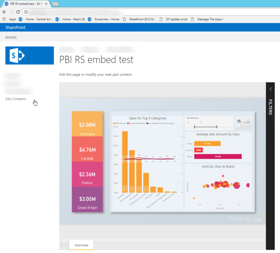 Embed a Power BI Report Server report using an iFrame in