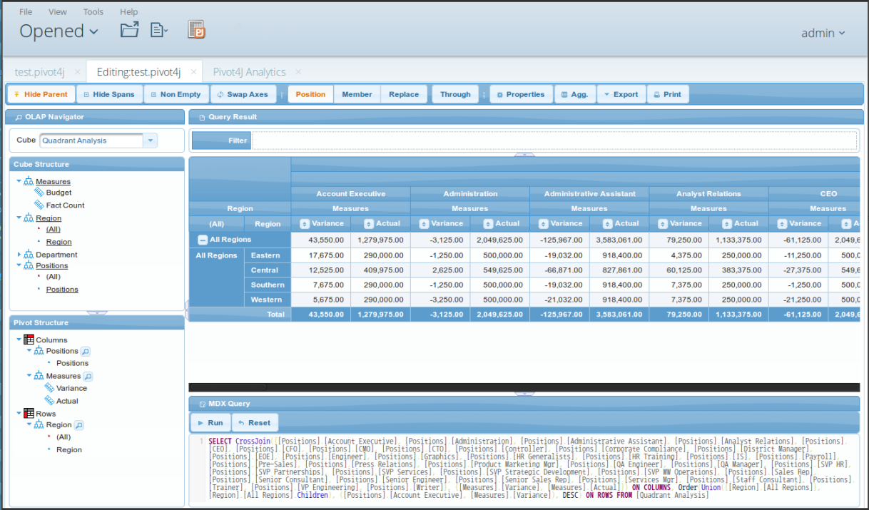 PivotJ - PivotJ - Pentaho BI Plugin